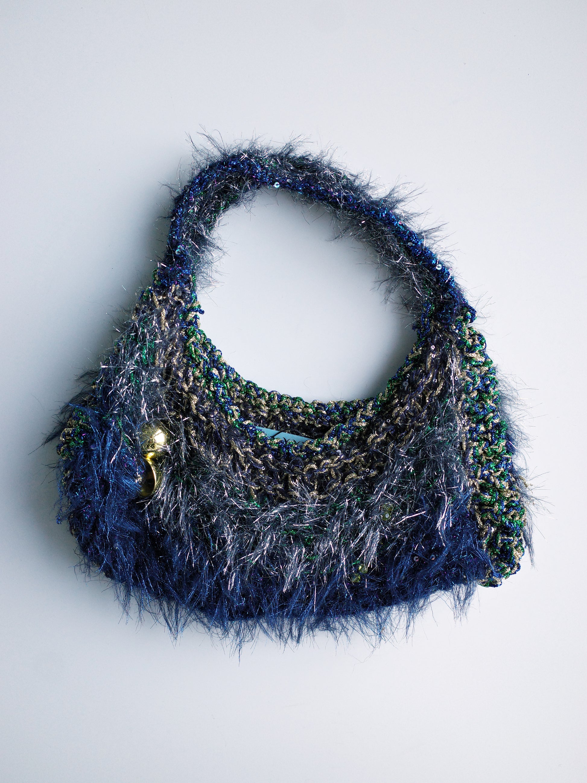 Cosmic Moss Crochet Shoulder Bag