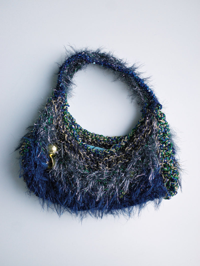 Cosmic Moss Crochet Shoulder Bag
