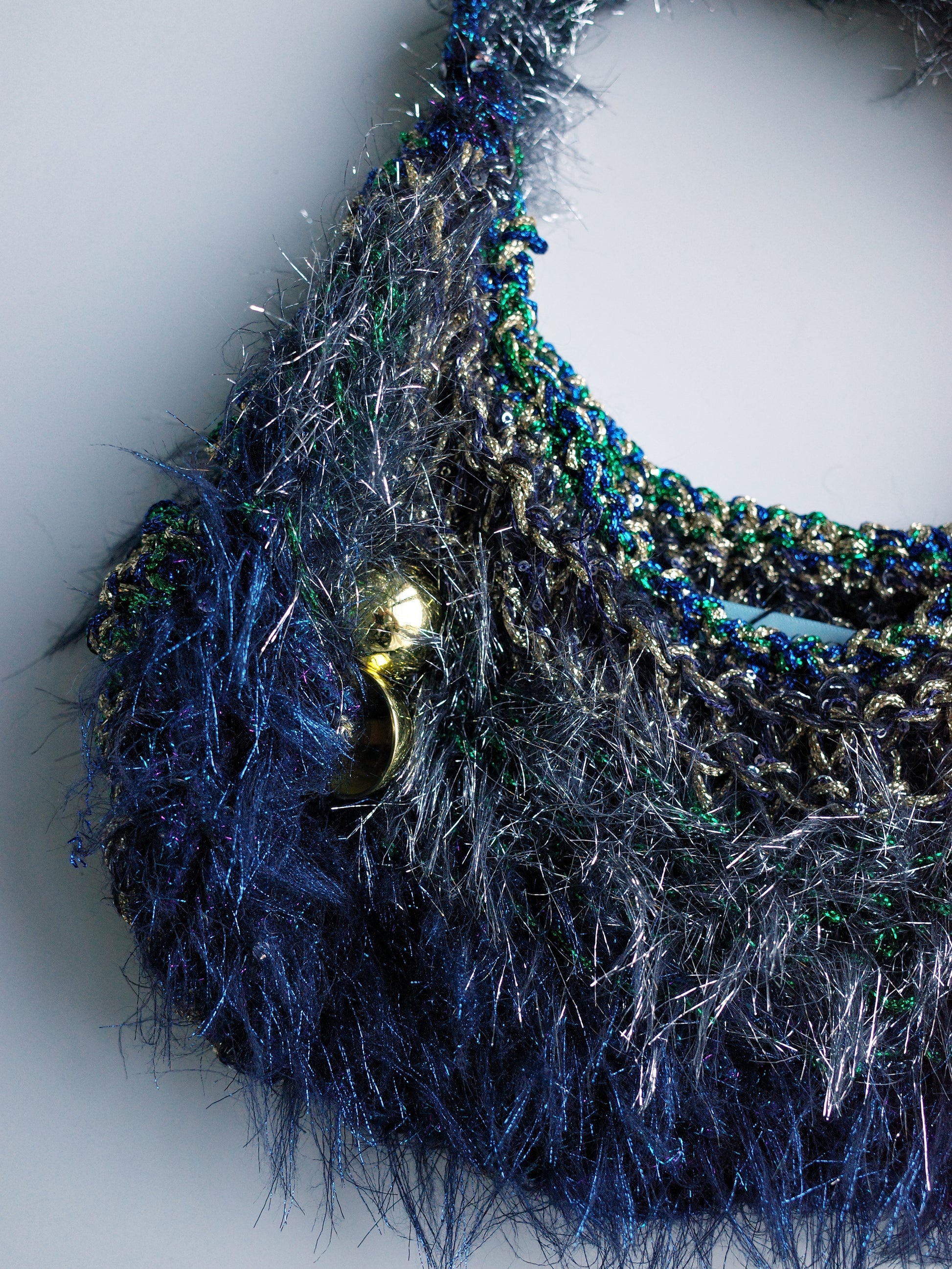Cosmic Moss Crochet Shoulder Bag