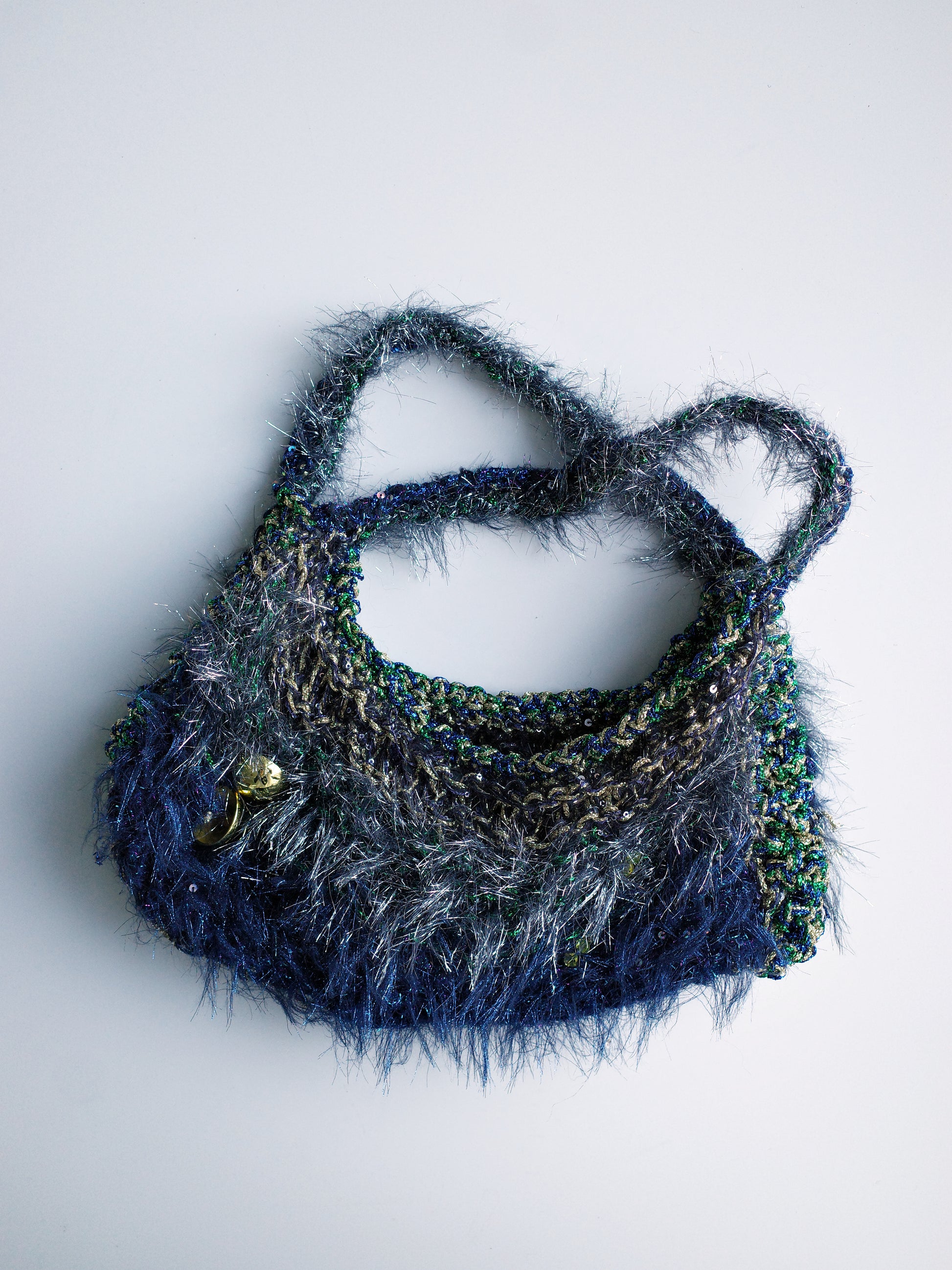 Cosmic Moss Crochet Shoulder Bag