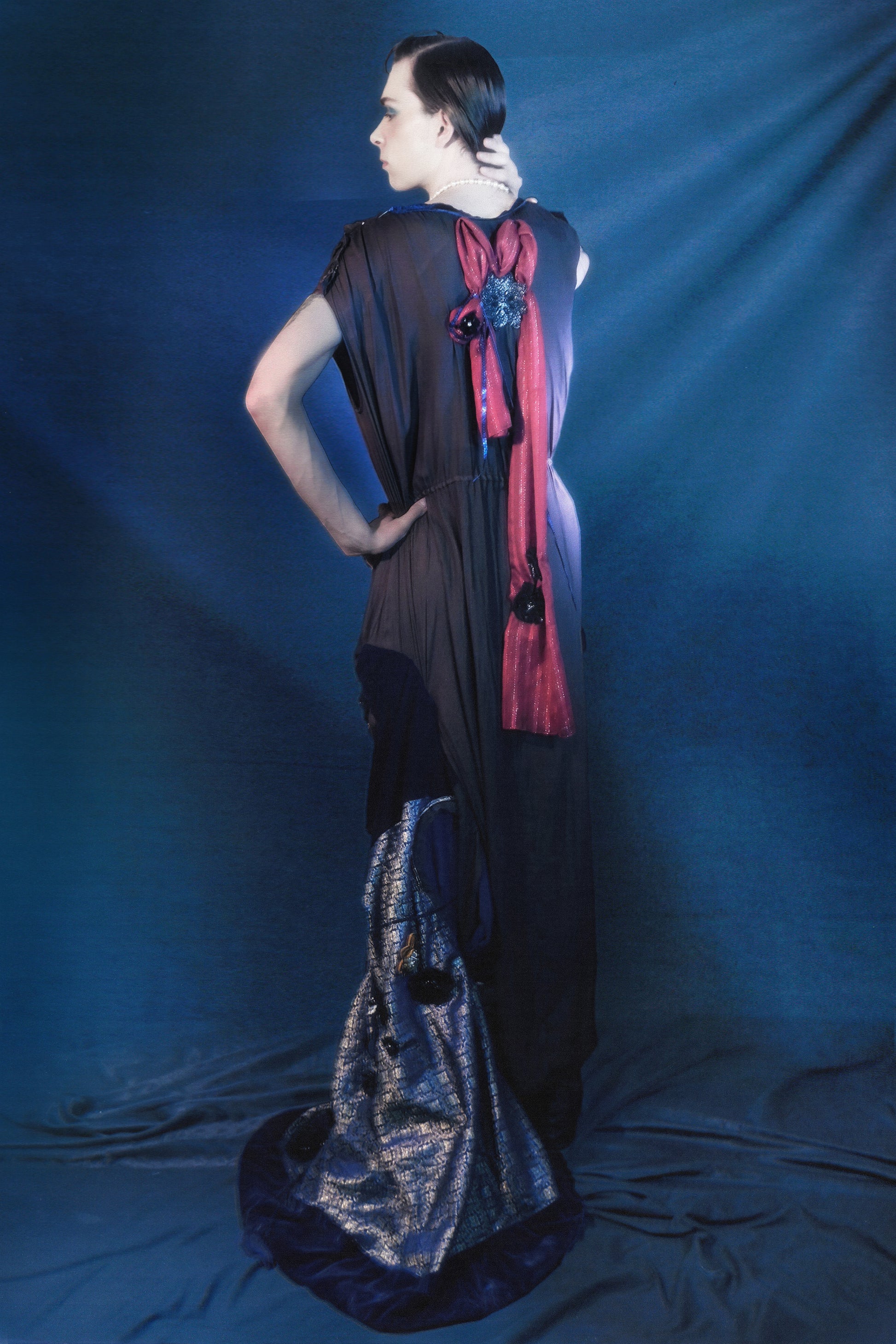 Cosmic Tapestry Draped Jumpsuit