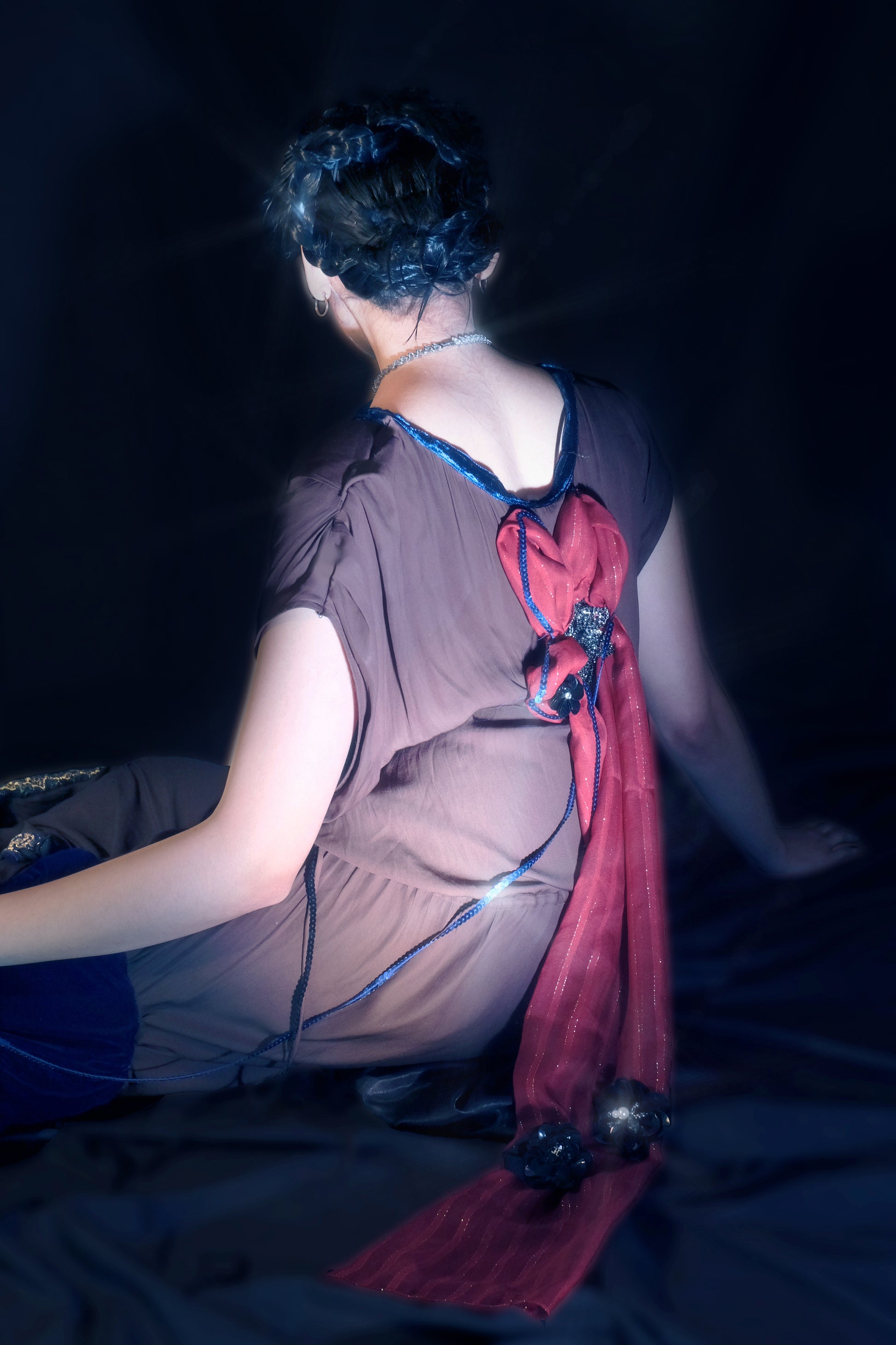 Cosmic Tapestry Draped Jumpsuit