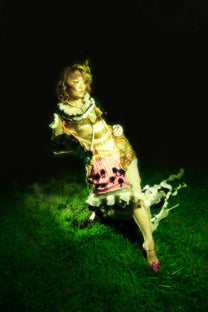 Hand-Knitted Multicolor Ruffles Dress