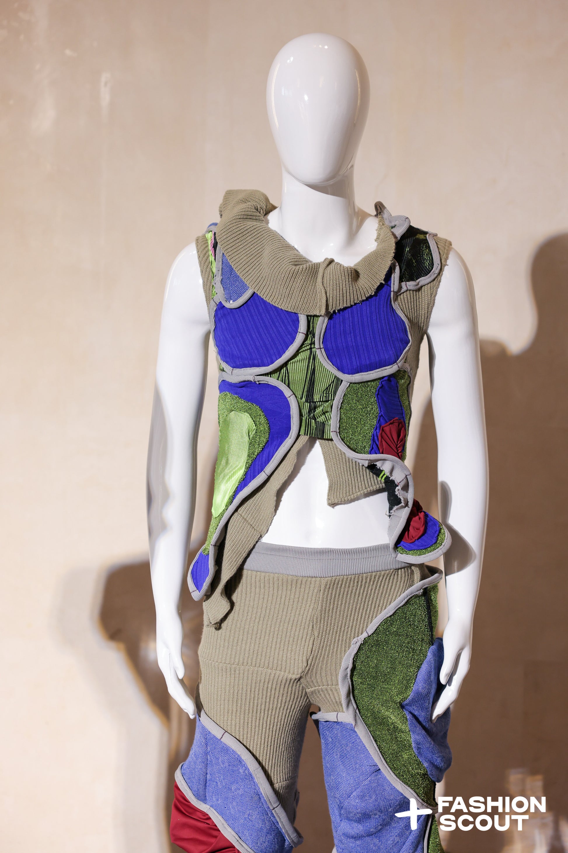 Circular Cut Deconstructed Jersey Vest (Matching Top)