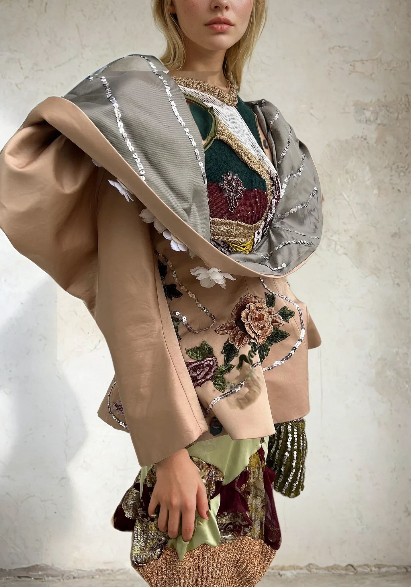 Spiral Galaxy Hooded Sculpture Jacket