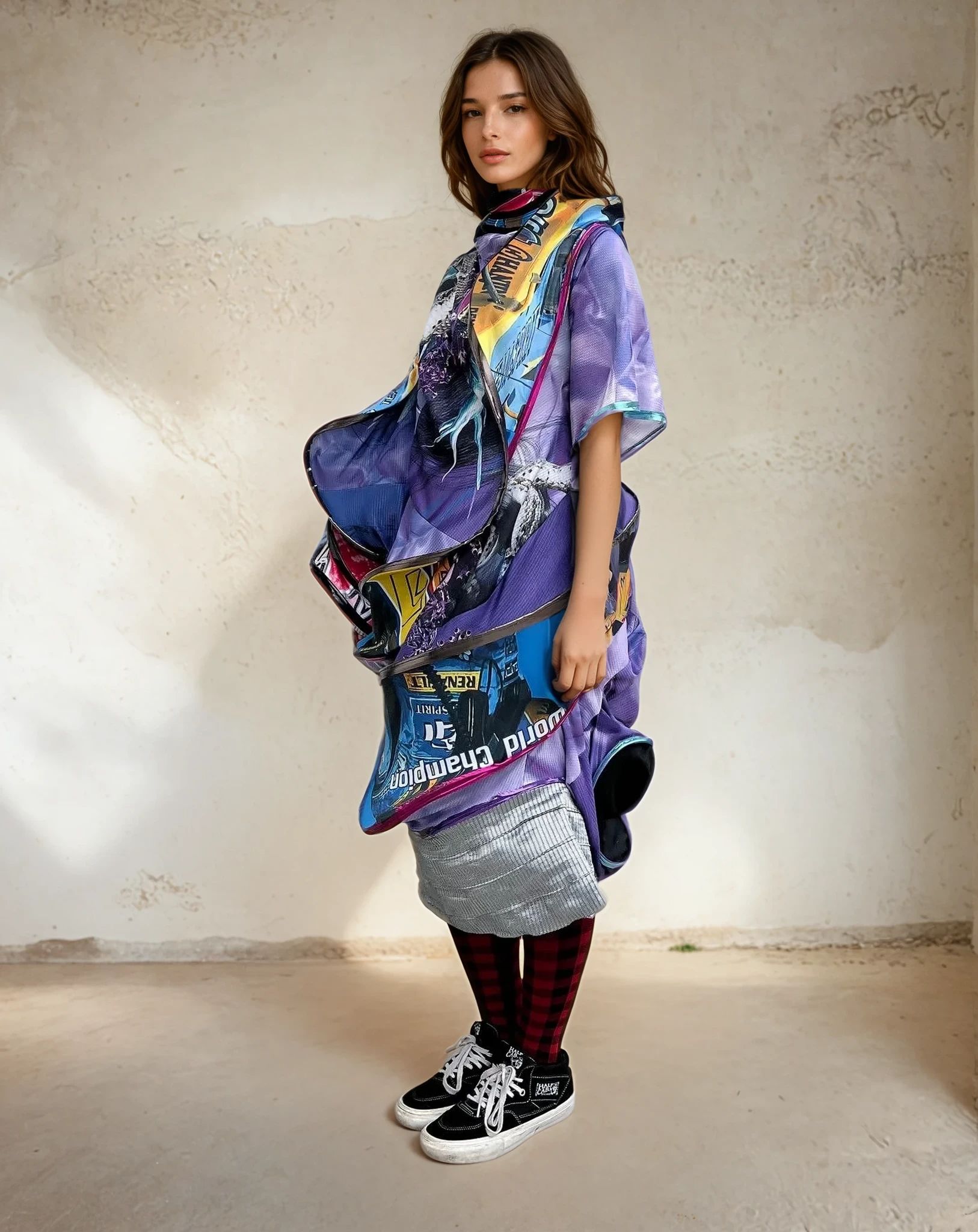 Orbit Collision Upcycled Spiral Dress