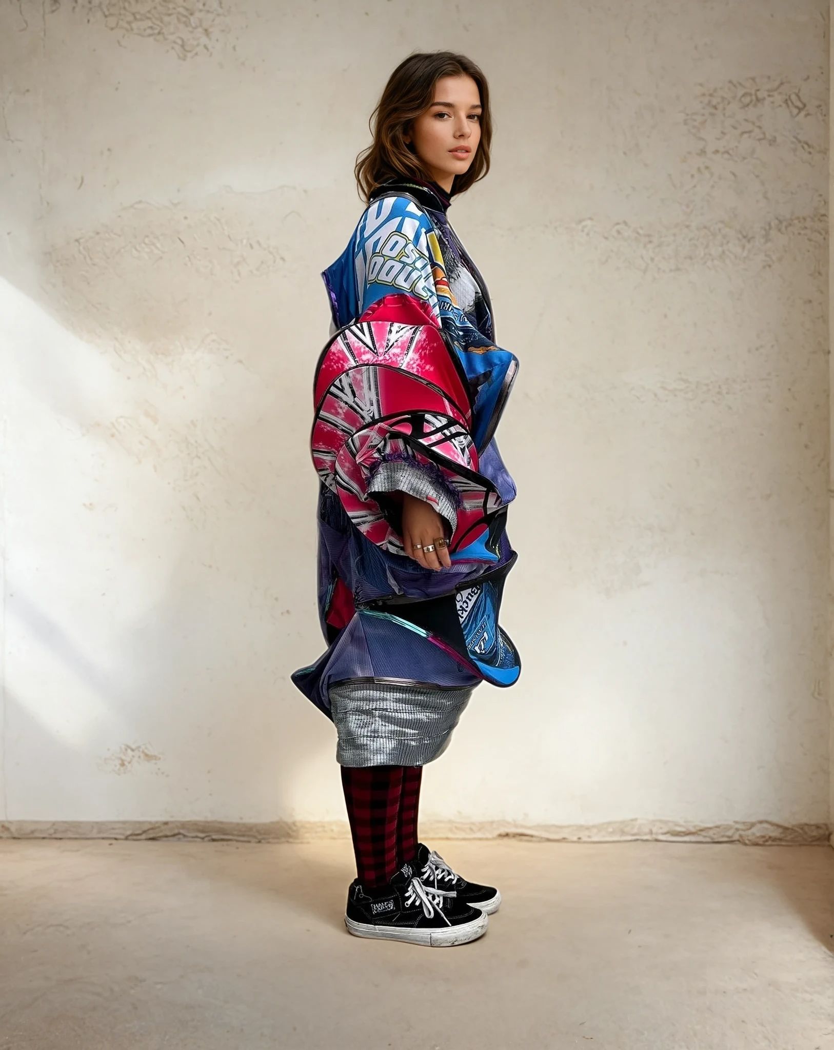 Orbit Collision Upcycled Spiral Dress