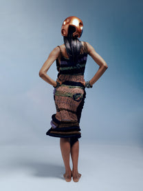 Cosmic Flora Hand-Knit Sculptural Dress