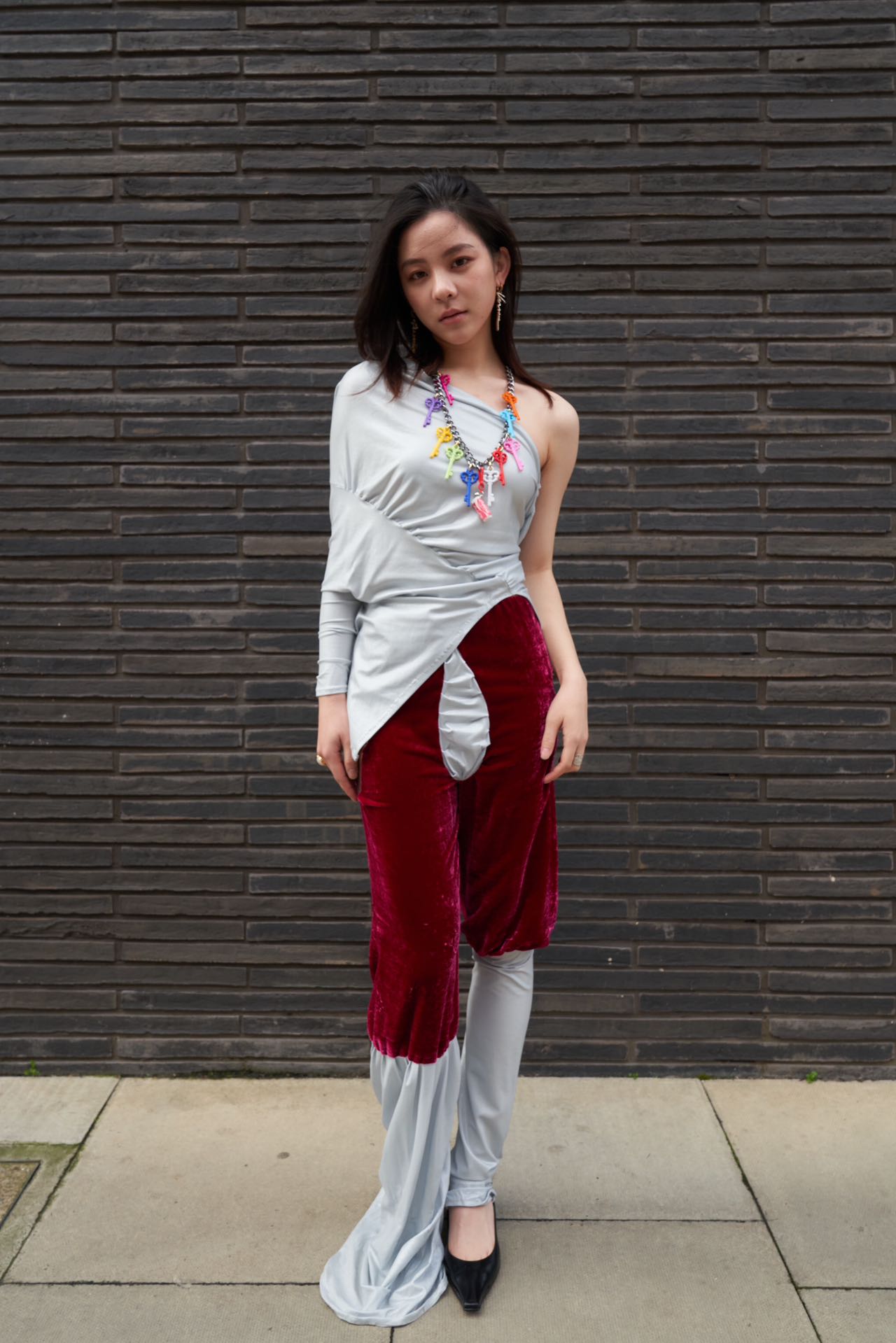 Cosmic Draped Silk Jersey Set