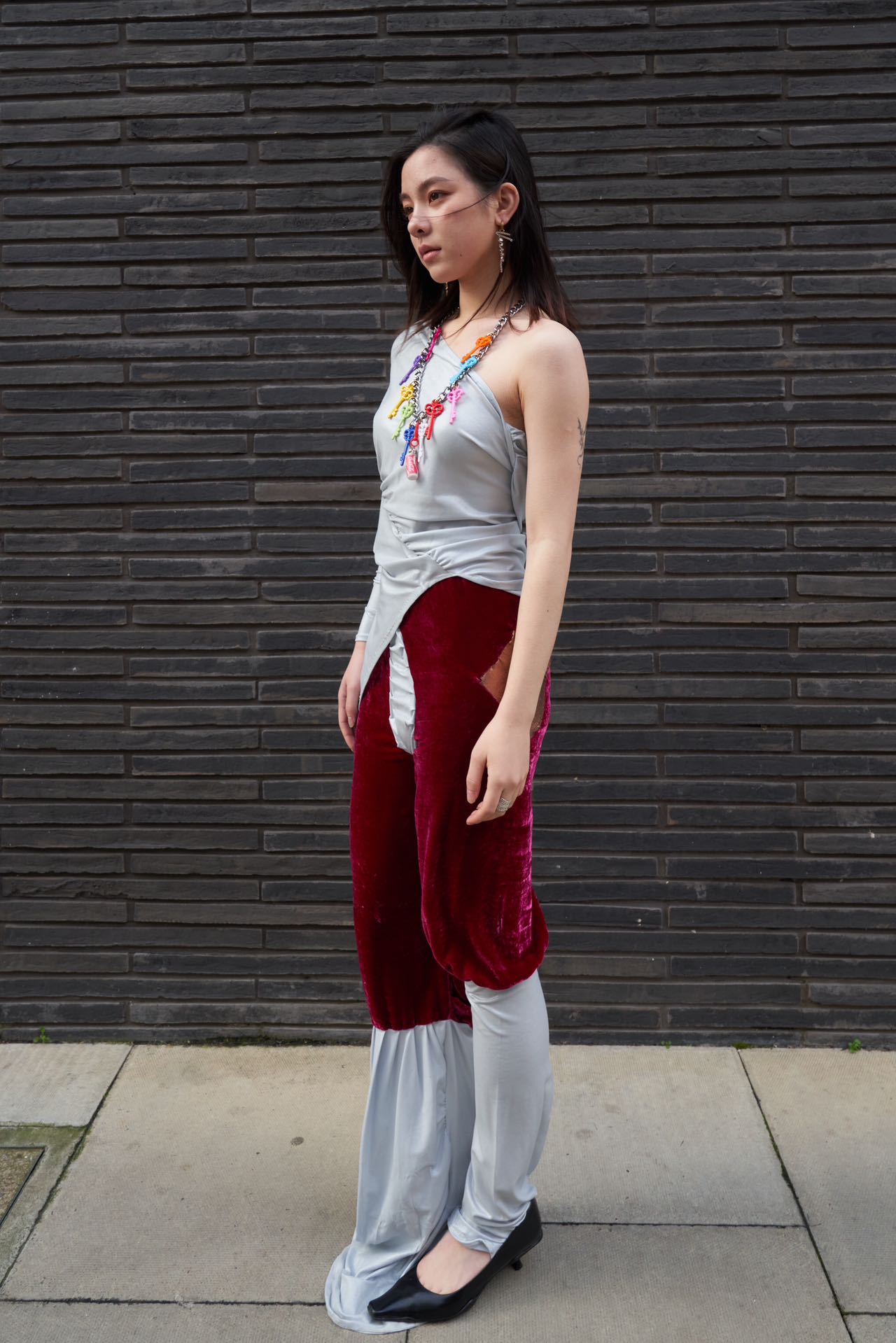 Cosmic Draped Silk Jersey Set