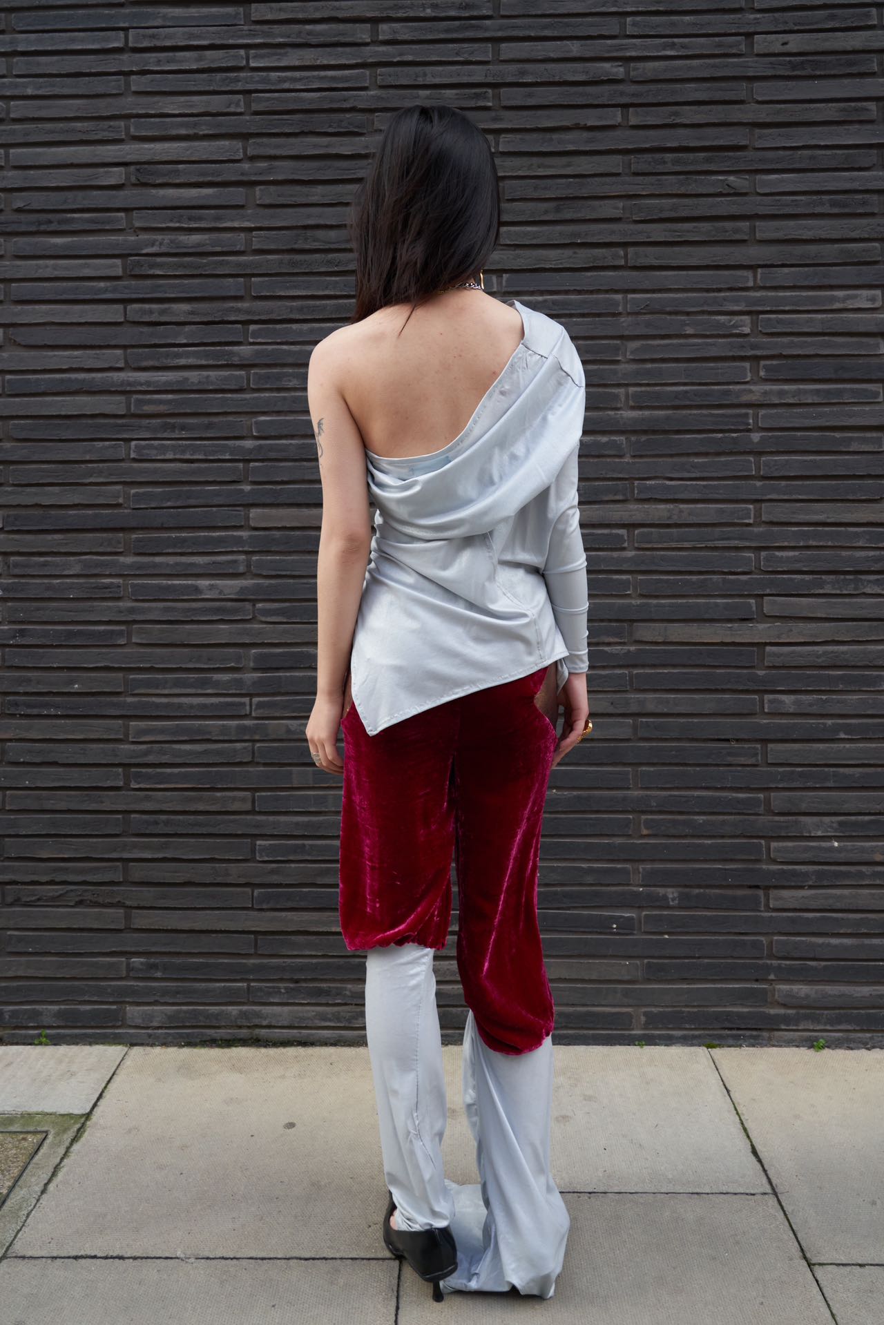 Cosmic Draped Silk Jersey Set