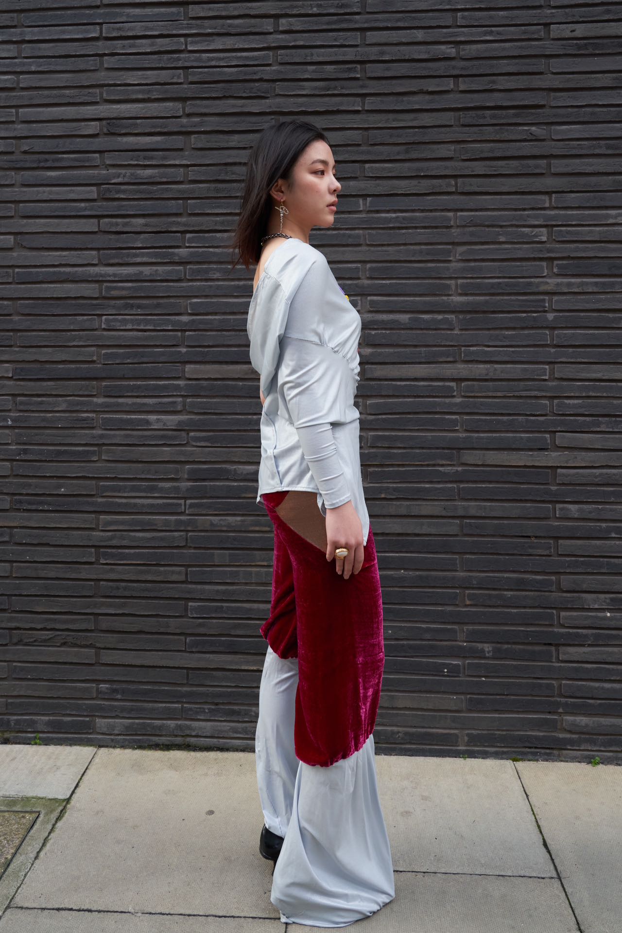 Cosmic Draped Silk Jersey Set