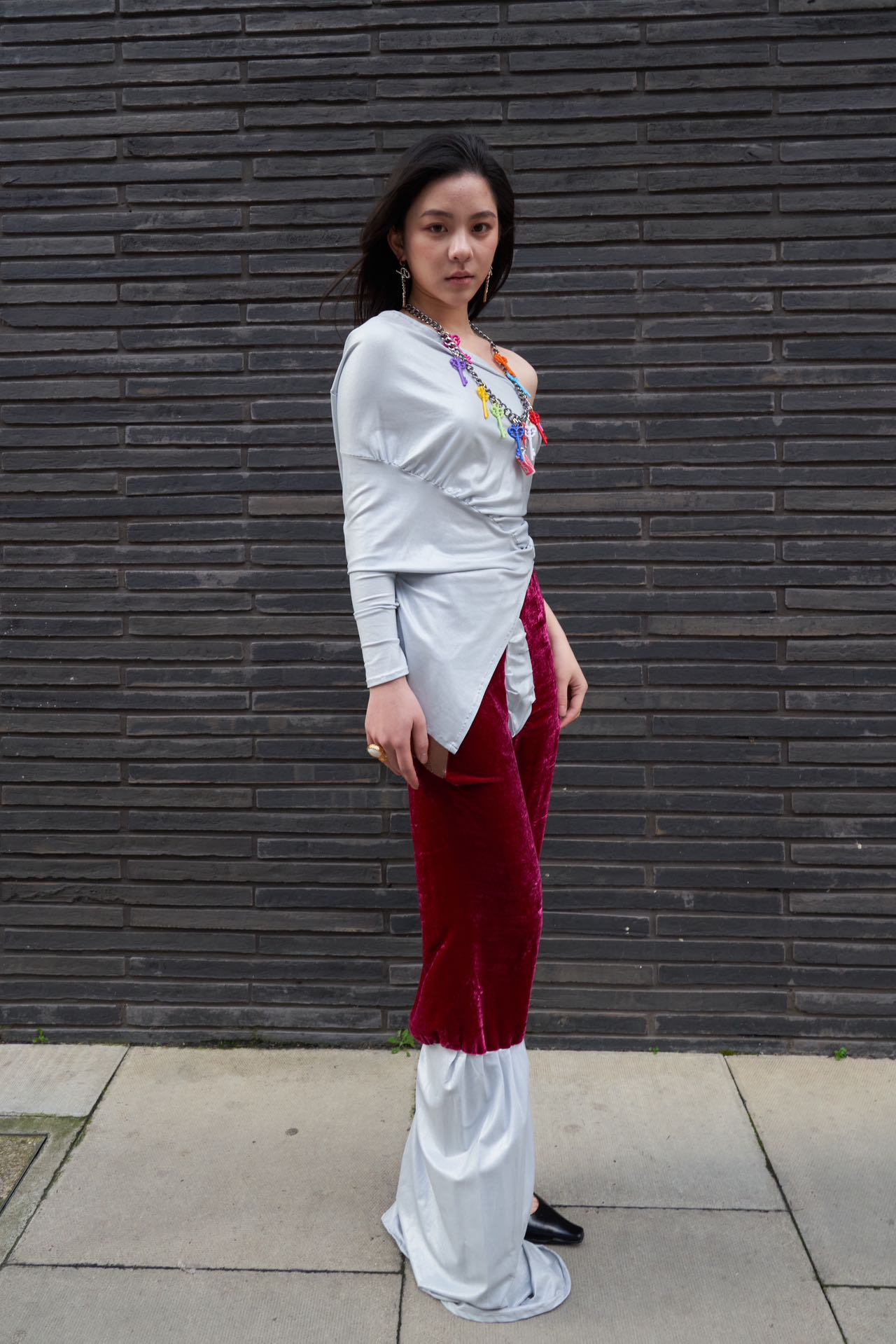 Cosmic Draped Silk Jersey Set