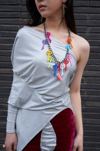 Cosmic Draped Silk Jersey Set