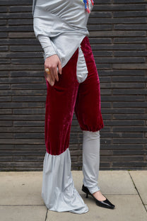 Cosmic Draped Silk Jersey Set