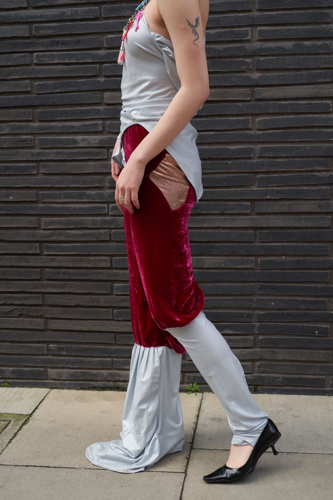 Cosmic Draped Silk Jersey Set