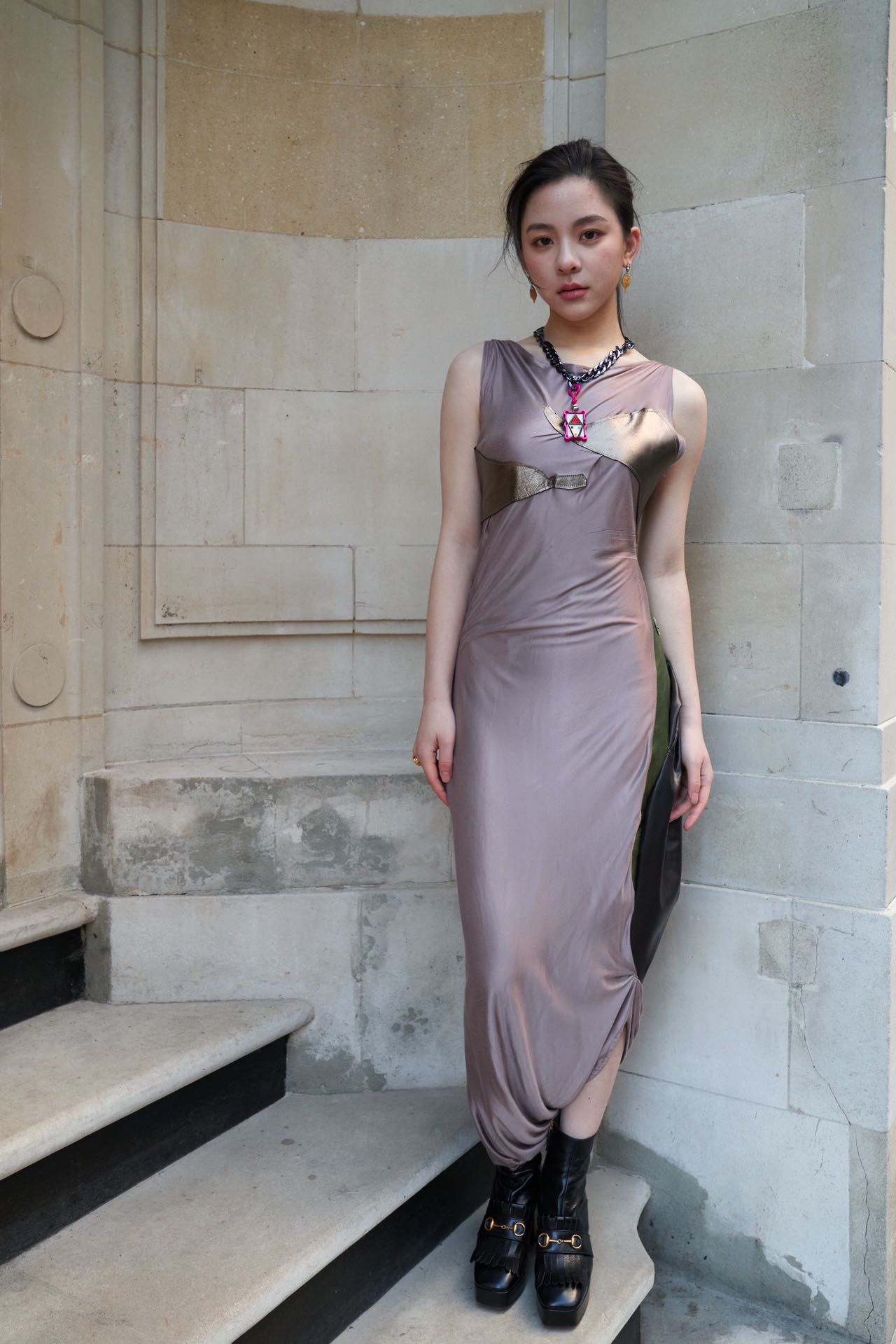 Cosmic Drape Sculpted Jumpsuit