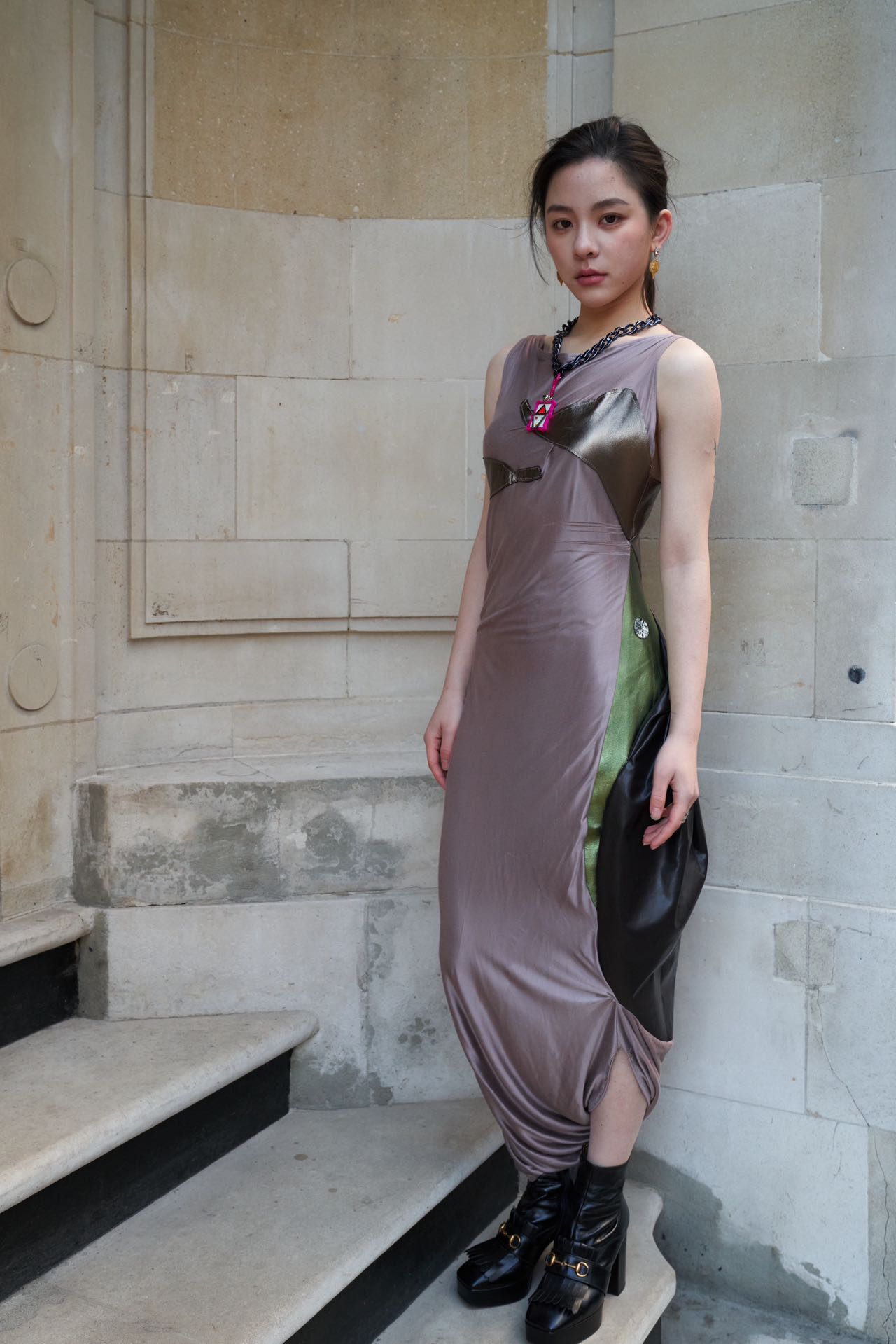 Cosmic Drape Sculpted Jumpsuit