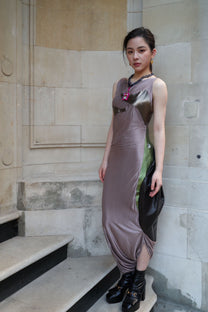 Cosmic Drape Sculpted Jumpsuit