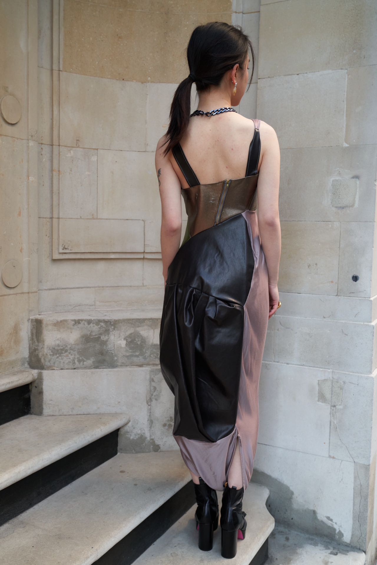 Cosmic Drape Sculpted Jumpsuit