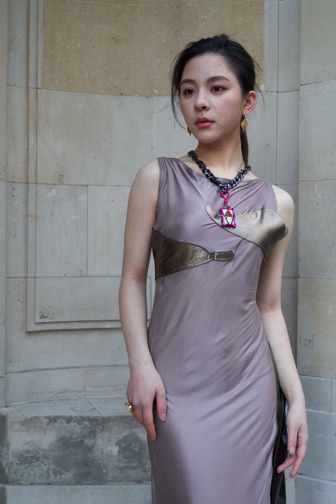 Cosmic Drape Sculpted Jumpsuit