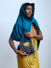 Cosmic Moss Crochet Shoulder Bag