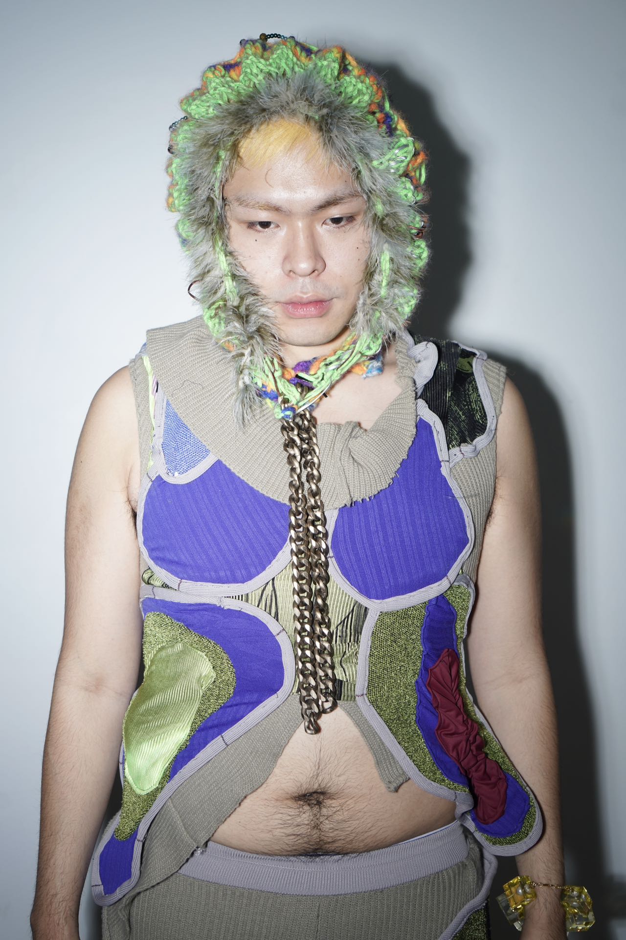 Cosmic Larva Crochet Hood