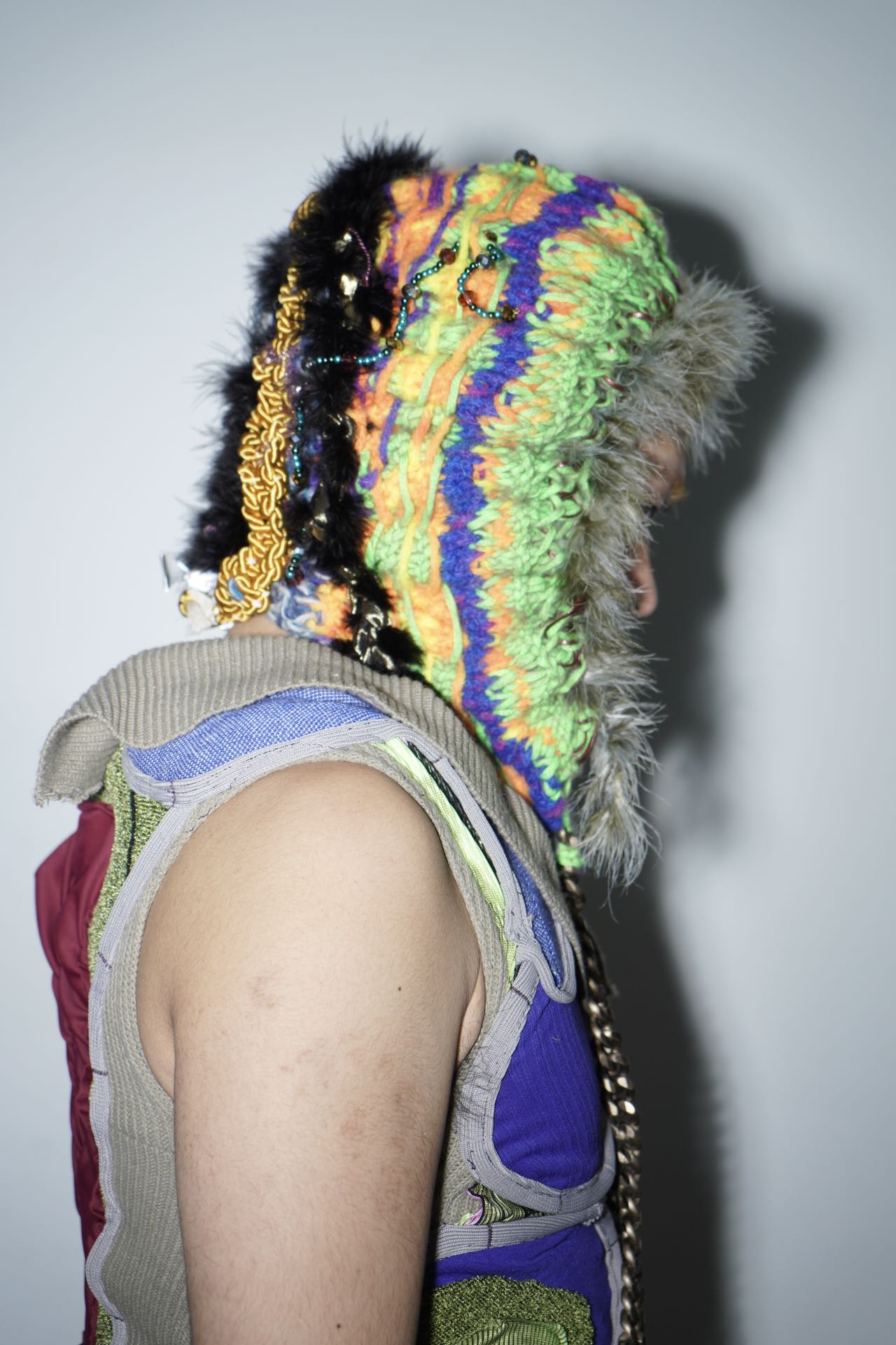 Cosmic Larva Crochet Hood