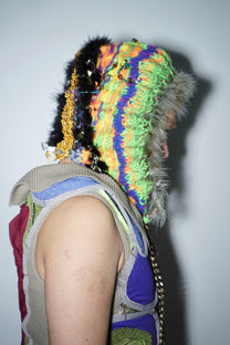 Cosmic Larva Crochet Hood