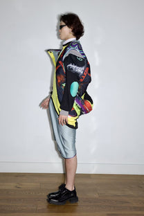 Cosmic Upcycled Jersey Layered Coat