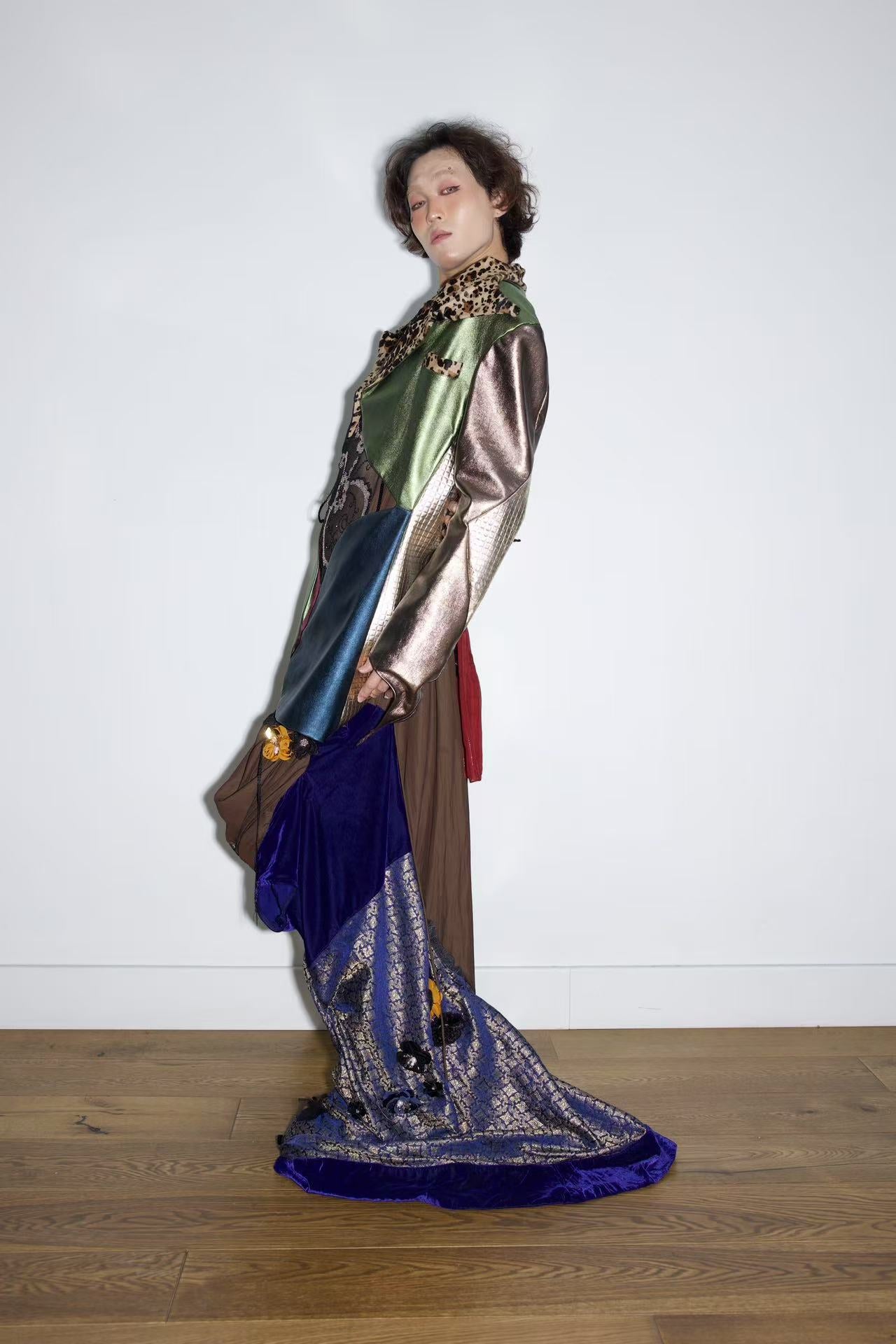 Galactic Metallic Sculpted Tailored Jacket