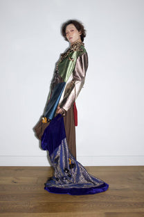 Galactic Metallic Sculpted Tailored Jacket