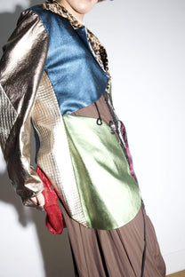 Galactic Metallic Sculpted Tailored Jacket