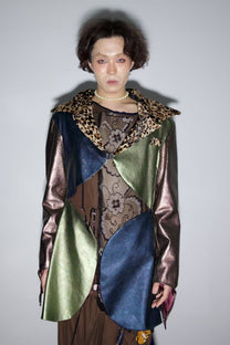 Galactic Metallic Sculpted Tailored Jacket