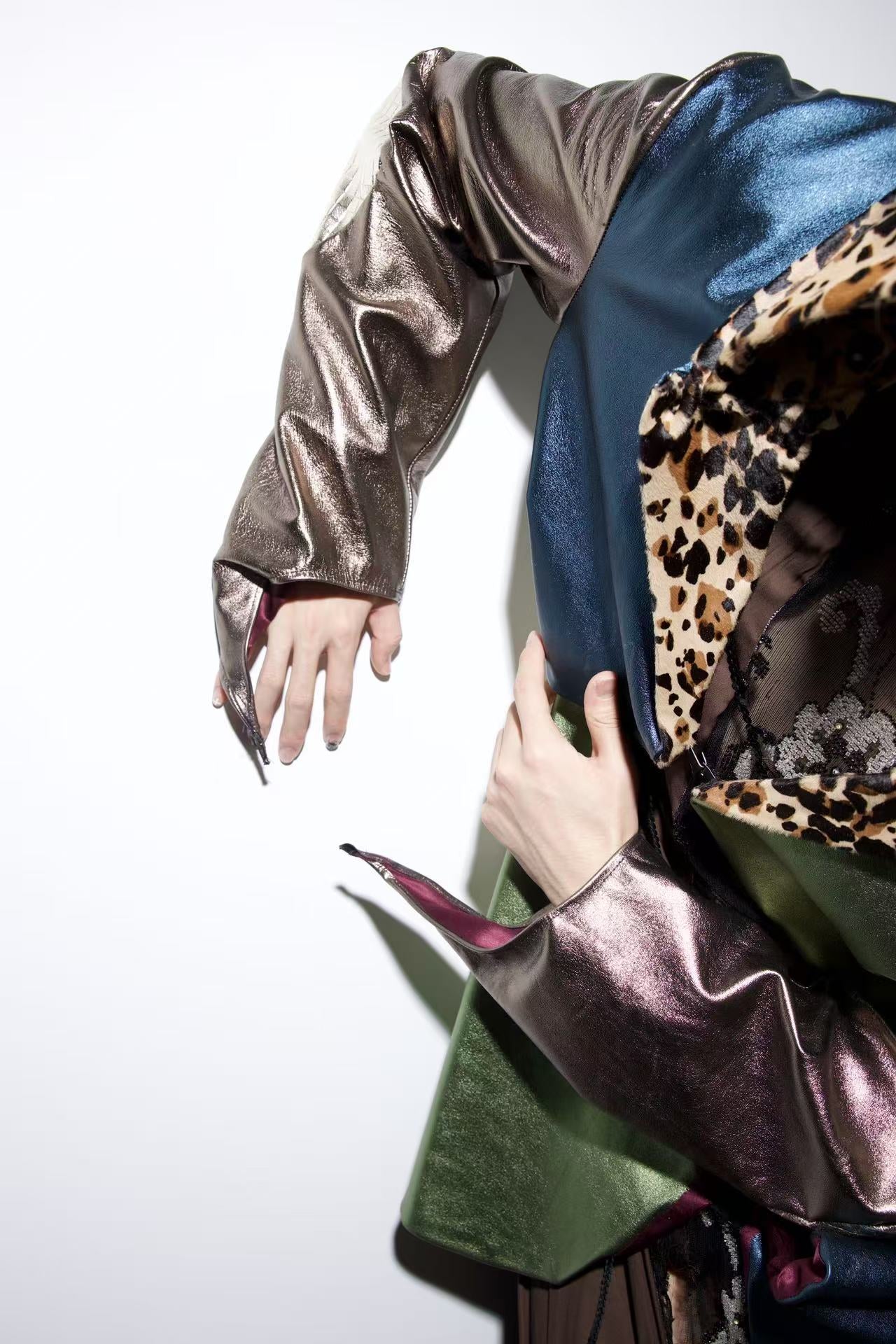 Galactic Metallic Sculpted Tailored Jacket