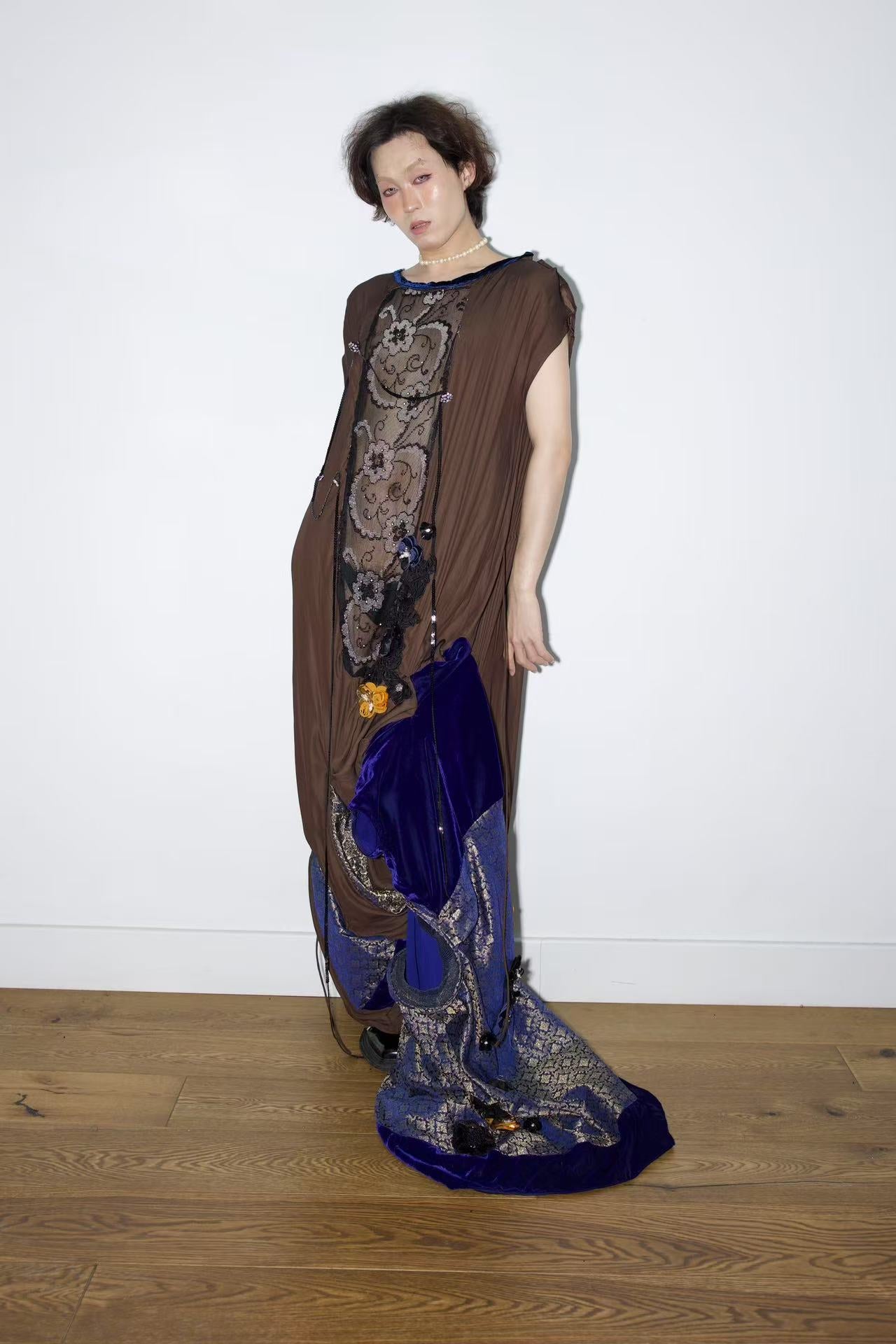 Cosmic Tapestry Draped Jumpsuit