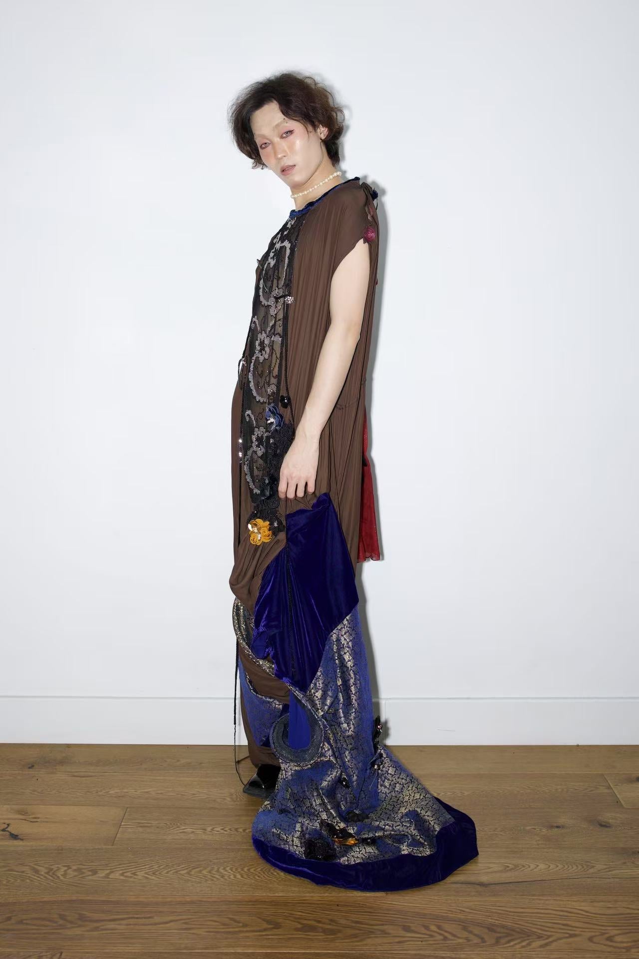 Cosmic Tapestry Draped Jumpsuit