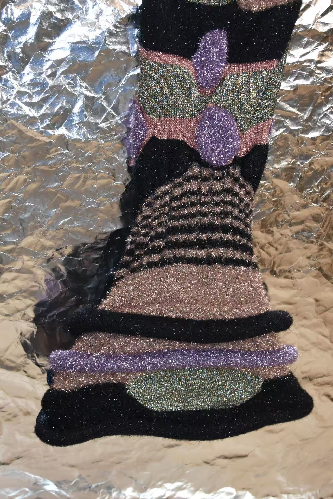 Cosmic Flora Hand-Knit Sculptural Dress