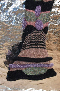 Cosmic Flora Hand-Knit Sculptural Dress
