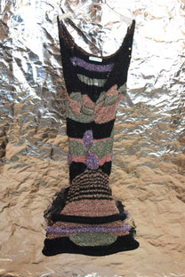 Cosmic Flora Hand-Knit Sculptural Dress