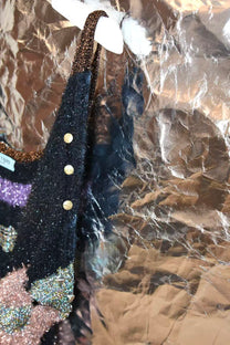 Cosmic Flora Hand-Knit Sculptural Dress