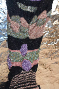 Cosmic Flora Hand-Knit Sculptural Dress
