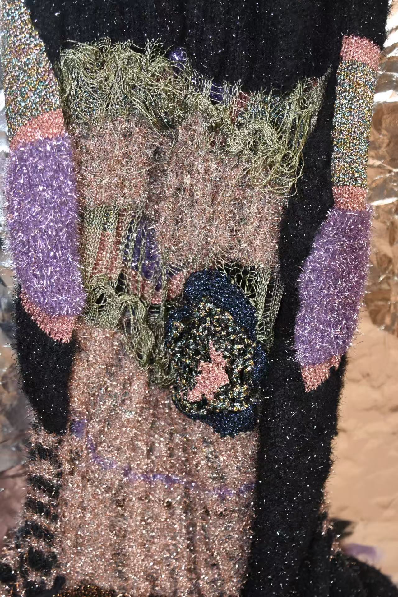 Cosmic Flora Hand-Knit Sculptural Dress
