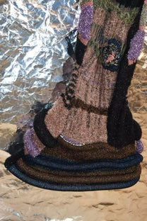 Cosmic Flora Hand-Knit Sculptural Dress