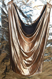Rose Gold Silk Jersey Draped Top