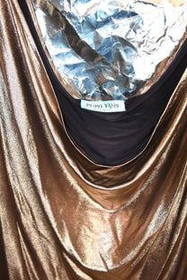 Rose Gold Silk Jersey Draped Top