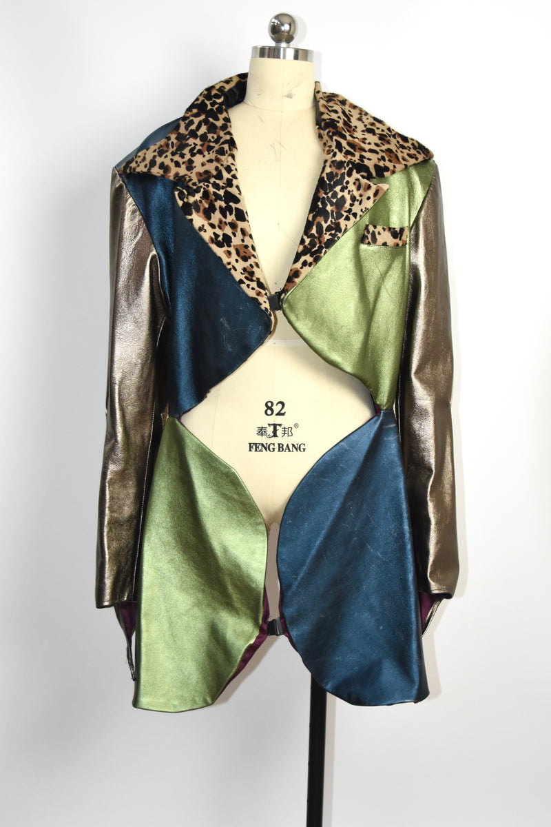 Galactic Metallic Sculpted Tailored Jacket