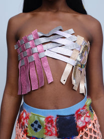 Galactic Weave Leather Vest