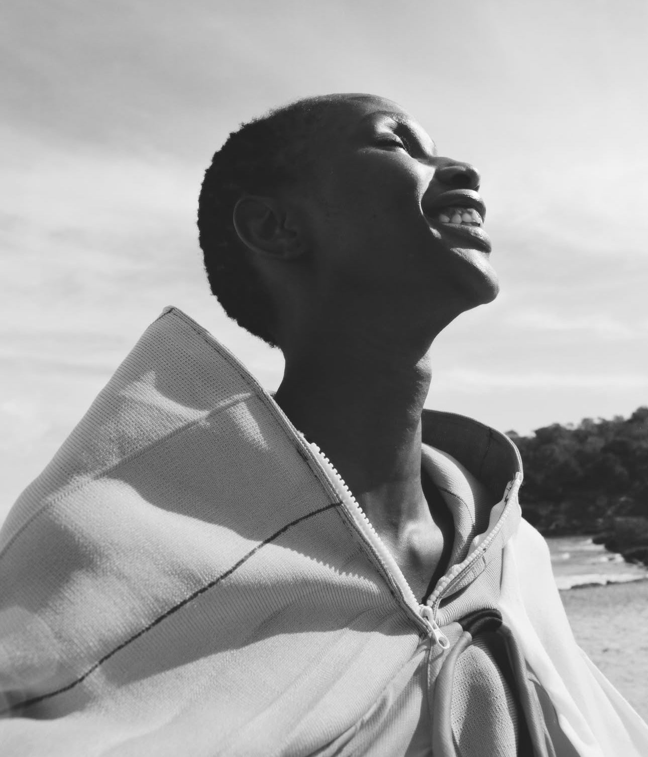 Cosmic Collage Draped Jersey Dress