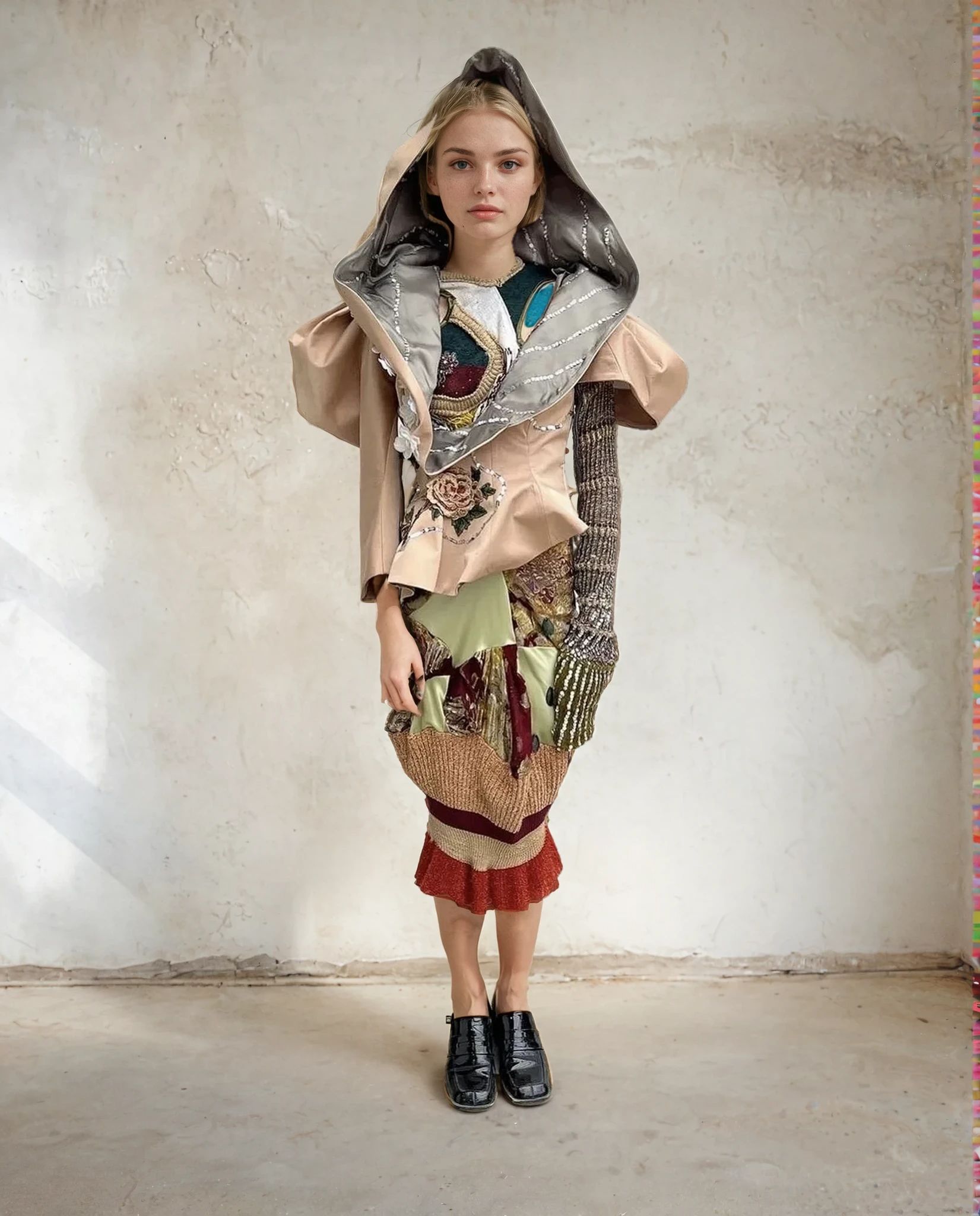 Spiral Galaxy Hooded Sculpture Jacket